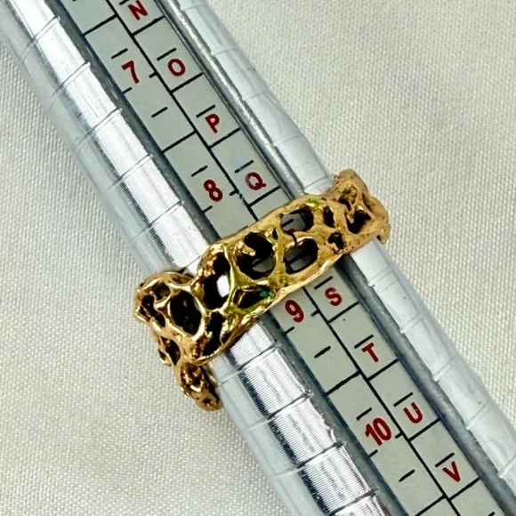 1970s Brutalist 18K Wedding Band 8.5 from Armel Jewelers Sarasota FL Modernest